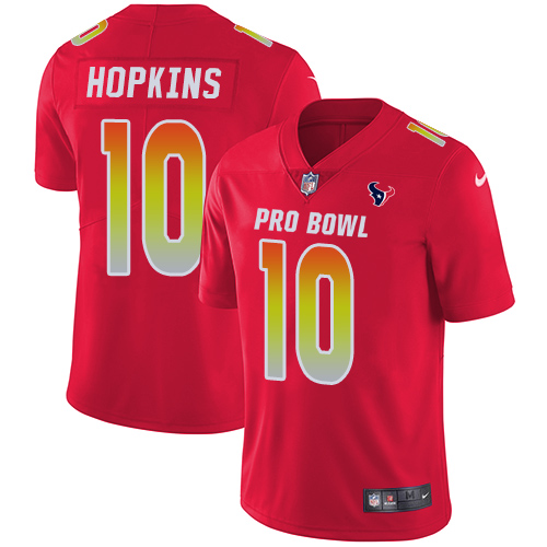 Nike Texans #10 DeAndre Hopkins Red Men's Stitched NFL Limited AFC 2018 Pro Bowl Jersey